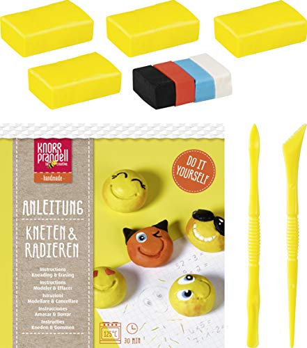 Knorr prandell 4011643971677 212159100, Bastel-Set, Be Happy, Kneten & Radieren