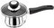 Judge Vista Stainless Steel Non-Stick Medium Saucepan 14cm 900ml, Shatterproof Vented Glass Lid, Induction Ready, Oven Safe, 25 Year Guarantee