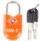 OW-Travel Cadenas clé TSA pour Valise. Cadenas Clef Antivol pour Bagages Casier Rangement Tente Camping.Bagages Cadenas USA.Accessoires de Voyage Avion.Verrou a Cle Valise 1 Orange
