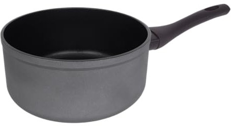 Arcos Serie Kaula | Cazo Antiadherente 20 cm | Aluminio Forjado | Recubrimiento QuanTanium | Apta cualquier cocina | Mango Efecto Frio | Sistema ahorro energético | Apta lavavajillas | Color Negro