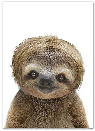 LCSLDW Leinwanddruck Tier Kinderzimmer Wandkunst Leinwand Malerei Nordic Poster Und Drucke Wandbilder Baby Kids Room Decor, Home Decoration, 21X30Cm No Frame