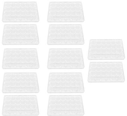 YARNOW 6er Karton Für Pralinen 12 Wachteleier Tabletts 24 Hohlraum Ei Tragebehälter Transparente Ei Lagerhalter Eier Versand Verpackung Box Eierspender Halter Fall Wachteleierschachteln Wachteleier