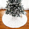 Tallgoo Weihnachtsbaumdecke,Weißer Plüsch Weihnachtsbaum Rock,Tannenbaum Decke mit Schneeflocke Pailletten Teppich Rund ​für Frohe Weihnachten Party Decke Rock Dekorationen（35zoll）