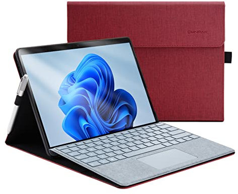 Omnpak Custodia per Microsoft Surface Pro 8 (13 Pollici Surface Cover), Case con Porta Penna, Compatibile con Type Cover Keyboard