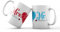 Fitwish MP CREATIVE SRL Coppia Tazze Mug MR e MRS Lui e Lei Idea Regalo Speciale San Valentino Natale (MR MRS)