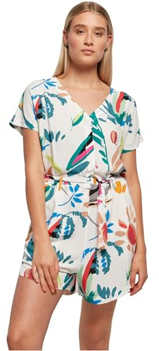 Urban Classics Damen Ladies Short Viscose Belt Jumpsuit