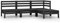 Tidyard 4-TLG. Garten-Lounge-Set Holzsofa Gartensofa Balkonsofa Terrassensofa Sitzsofa Loungesofa Gartensofagarnitur Sofagarnitur Sitzgarnitur Gartenmöbel Outdoor-Lounge-Set Massivholz Kiefer Schwarz