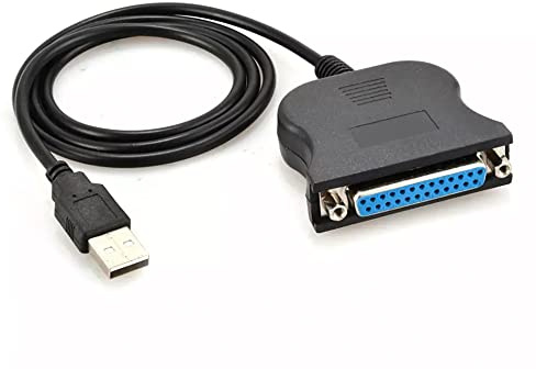 NEORTX Cable de impresora USB a DB25, USB A macho a 25 pines DB25 hembra IEEE 1284 cable convertidor de impresora paralelo