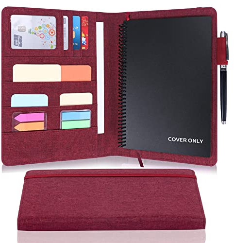 Executive Notebook-omslag för Rocketbook A5 22,4 x 15,2 cm, vattentät portfölj organisatör med pennhållare och kortfack, skyddande dagboksfodral - affärsresor och