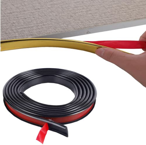 Selbstklebendes Möbelkantenband, U-förmig, flexibles Kantenband, Kantenband für Schrank, Sperrholz, Tisch, Kleiderschrank, Holzplatten-Kantenschutz (schwarz, 5 m x 25 mm)
