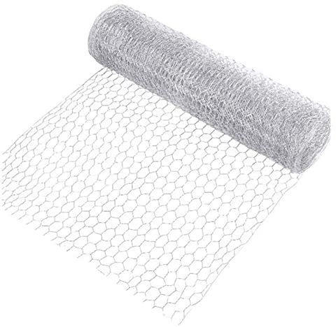 MIDERDO Sechseck Drahtzaun 10m - Drahtgeflecht Gartenzaun Hasendraht Hühnerzaun verzinkt - MW:15mm, Drahtstärke:0,5mm, H:40cm x L:10m / Rolle