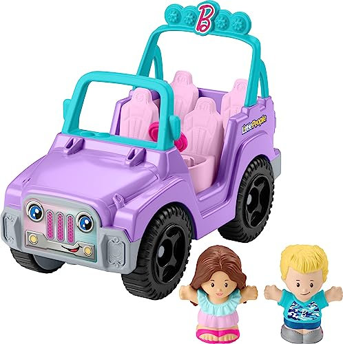 Fisher-Price Little People Barbie Beach Cruiser - Coche de juguete con sonidos musicales y 2 figuras para jugar a partir de 18 meses