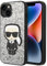 Karl Lagerfeld KLHCP14SGFKPG Hülle für iPhone 14 6,1 hardcase Silber/Silver Glitter Flakes Ikonik