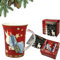 Carmani - Taza de Navidad, taza de fiesta festiva para té, café, chocolate caliente decorada con temática navideña de 350 ml