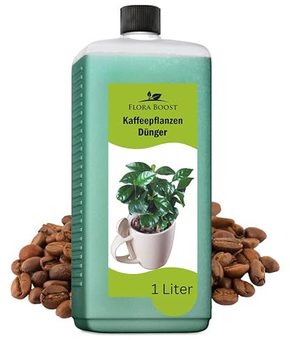 Konfitee Kaffee Pflanzen Dünger Flora Boost 1000ml I Für bis zu 200L Gießwasser I Dünger für Kaffeesträucher I Flüssiger Blatt- & Wurzeldünger I 100% natürlicher Pflanzendünger
