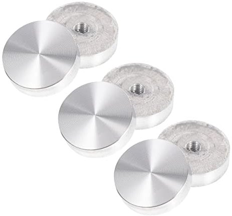 OSALADI Discos De Aluminio Redondos para Mesa De Vidrio 50*m8 Adaptadores De Tapas De Vidrio 6 Piezas Material Resistente para Muebles