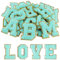 Morcheiong 26Pcs Self Adhesive Chenille Letter Patches A-Z, Iron on Letters for DIY Clothing, Fabric, Shoes, Bags (Blue)