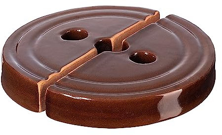 KADAX Beschwerungsstein, Fermentiergewicht aus Steingut 14cm, handgefertigtes Gewicht für Gärtopf, Stein für Sauerkraut, Kimchi, Salzgurken (0,87kg)