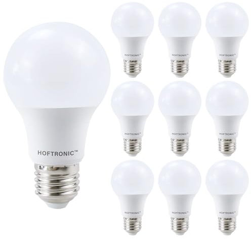 HOFTRONIC - 10x LED E27 Glühbirne - 8,5 Watt 806 Lumen - 2700K Warmweiß - Lampen Große Fassung - Ersetzt 60 Watt - Leuchtmittel - A60 Birnen