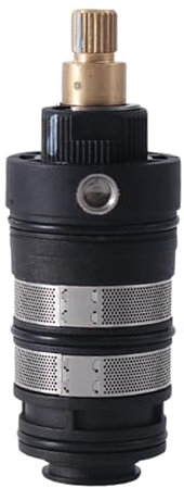 Folpus Válvula central termostática, cartucho termostático para fregadero, válvulas para grifo de agua fría y caliente, Cartucho de ducha termostático de, .3