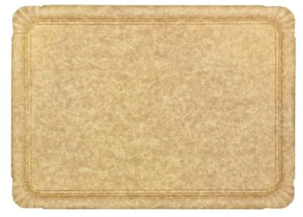 Monouso | 50 Bandejas de Cartón, 25 x 34cm, 390g/m² | Bandejas para Pastelería, Color Kraft, Antigrasa, Presentación, Repostería