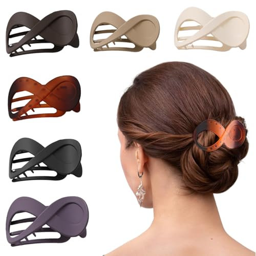 YIZWINS Pinza para el pelo para mujer, antideslizante, gran pinza para el cabello, pinzas para el pelo largo, grueso y rizado, pinzas para el cabello para mujer, clip grueso