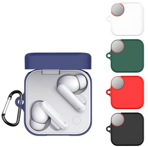 Silicone Case Cover for CMF BY NOTHING Buds Pro 2, Wireless Earbuds Soft Protective Case Shockproof Skin Cover with Anti-Lost Carabiner (Dark Green)