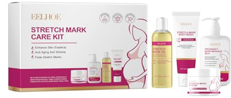Kit de soins de la peau de grossesse pour taches fines et cicatrices Résultats Rapides Maman Belly Deep Repair Crème avec Vitamine E, Huile de Coco, Hydratant, Raffermissant, Peau lisse