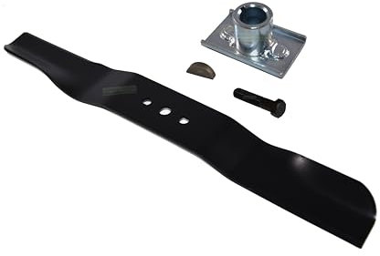 perfektGarten Lama da 56 cm + supporto lama + cuneo + vite compatibile con tosaerba Greencut