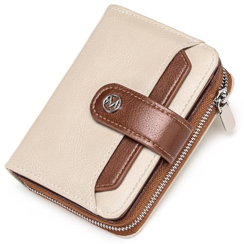 FALAN MULE Portemonnaie Damen, Geldbörse Damen klein RFID Blockierung, Portmonee Damen mit 8 Kartenfächern