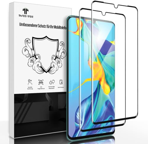 Protector de pantalla para Huawei P30 Pro / New Edition, (2 unidades), dureza 9H, antiarañazos, cobertura completa 3D, sin burbujas, HD transparente, protector de pantalla de cristal protector de