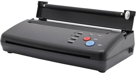 Gqouur Tattoo Transfer Maschine, Tattoo Stencil Drucker Scanauflösung (h) 8dot/mm (v) 7.7line/mm Tattoo Thermal Stencil Printer Kopierer für A4-Papier