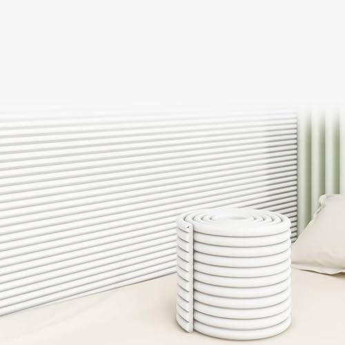 Wall Mats for Padding Kids, Wall Padding Panels, Wall Padding for Kids Playroom Safe Collision Prevention, Suitable for Bedroom Kindergarten(White,200 * 20cm)