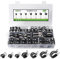 EXLECO 66 Stück Kabelschellen zum Schrauben Kabelklemmen Edelstahl Kit Gummi P Clips Rohrschellen mit Gummieinlage Schellen mit Gummi Leitungsschelle für Rohr Leitung 6mm 8mm 10mm 13mm 16mm 19mm 25mm