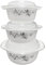 Reldor 3 Pcs Glass Casserole Dishes with Lids, Freezer, Microwave & Dishwasher Safe, Casserole Dish Set with Carry Handles, Break Resistant, Serving Dishes (1 + 1.5 + 2.5 Ltr), Black Floral