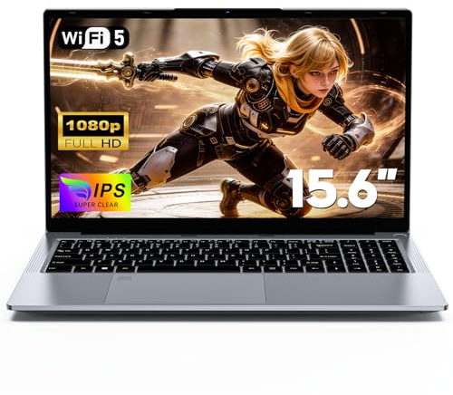 NAIKLULU Computer Portatile Gaming 2026 15,6 Pollici, Processore R7 6800H (3,2 a 4,77 GHz), 32GB LDDR5 RAM 1TB SSD Pc Portatile Gamer Laptop, Tastiera Completa Retroilluminata, Tipo-C, 57.97Wh