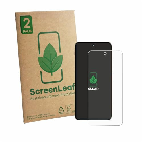 ScreenLeaf 2 Stück Schutzfolie für ZTE Nubia Focus 2 Ultra [nachhaltiger Displayschutz, Folie, transparent, kratzfest]