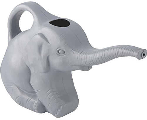 Union 63182 Elephant Watering Can, 2 Quarts, 0.5 Gallons, Gray, Novelty Indoor Watering Can