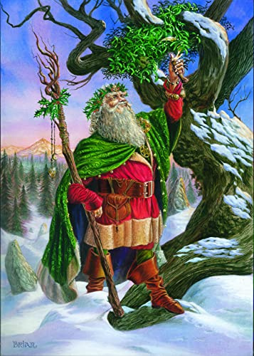 Yule Card - Gathering the Mistletoe