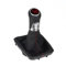 ICT Schaltknauf rot beleuchtet Schaltsack Schaltmanschette Leder, Naht rot, 6 gang, kompatibel mit: VW Tiguan Typ 5N Sharan 2 Typ 7N, Seat Alhambra 2, VW Golf Plus
