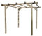Freie Pergola aus imprägniertem Kiefernholz 300 x 300 x 250 cm
