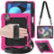 TECHGEAR Funda Compatible con iPad Air 10.9 Pulgadas 2020 (4a generación), Funda Protectora Prueba de Choques Resistente Carcasa con Soporte Giratorio de 360 Grados y Correa de Hombro - Rosado