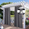 StangH 2 Paneele Outdoor-Vorhänge für Terrasse, wasserdicht, verdunkelnd, winddicht, wetterfest, thermisch isolierte Vorhänge für Pergola/Veranda, dicke Privatsphäre, Raumteiler für Pool, Grau, B52 x