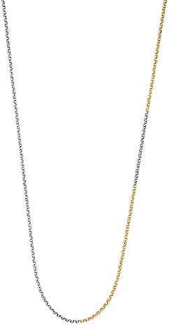 Engelsrufer Damen Erbskette Halskette aus Sterling Silber rhodiniert und vergoldet in gold und silber - Karabinerverschluss - Länge: 50cm