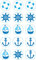 15 x PRECUT Round Nautical Boat Theme Edible Wafer Cupcake Toppers Cake Decoration