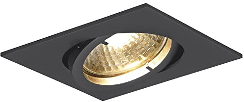 Molto Luce Deckenleuchte 230V Quad Einbaustrahler flach und schwenkbar, Alu schwarz matt