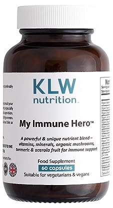 Immune System Support -14-in-1 Immune 'Booster' - Vitamin C, B, Zinc, Selenium + Organic Mushrooms, Turmeric, Black Pepper & Acerola - Formulated by an Award-Winning Nutritionist - 60 Capsules