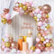 Rose Gold Balloon Arch Kit - 108PCS Balloons with Confetti, Hearts for Women, Girls, Baby Showers, Weddings, Engagements, Graduations