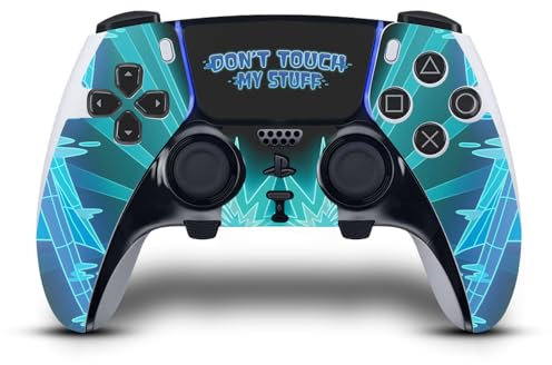 Head Case Designs Offizielle Rick and Morty Fass Meine Sachen Nicht An Grafiken Vinyl Haut Gaming Aufkleber Abziehbild Abdeckung kompatibel mit Sony Playstation 5 PS5 DualSense Edge Controller