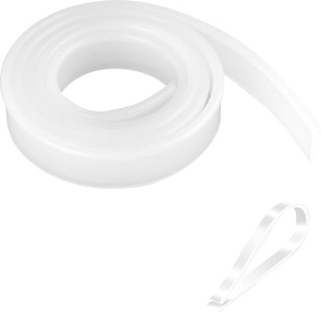 Squeegee Replacement Rubber Blades, 41 Inch Silicone Squeegee Rubber Replacement Squeegee Blade Roll White Squeegee Scrubber Squeegee Refill Blades Head for Windows, Shower Doors, Glass Cleaning